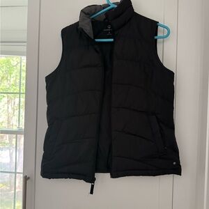 Lands' End Classic Black Quilted Vest